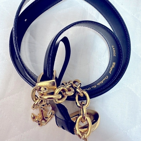 Cipriani 550213 Belt Leather Womens Cowhide Glazed On Pix Lining Chain Hook Boat